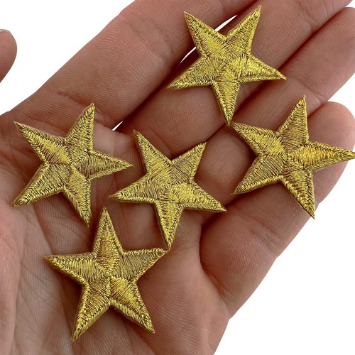 Mini gold star patches - mini,